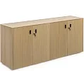 Офисный шкаф низкий (чёрный)